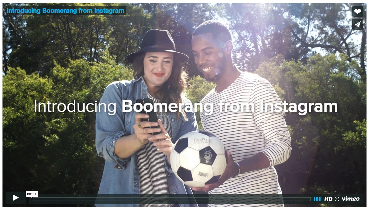 Screenshot: Boomerang-App von Instagram